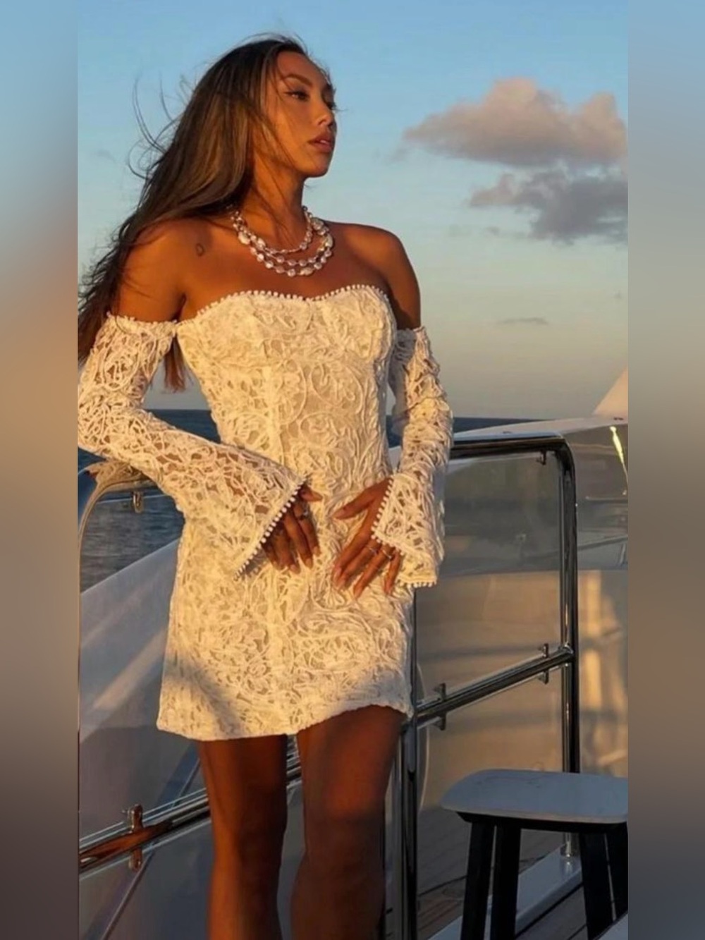 12th Tribe Liliana Off Shoulder Lace Dress - NWT Sz Small